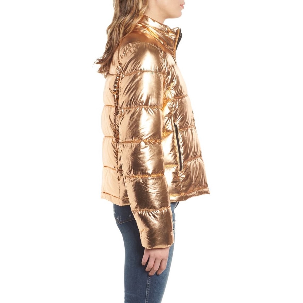 NWT Size M Marc New York Metallic Puffer Coat - Picture 3 of 8